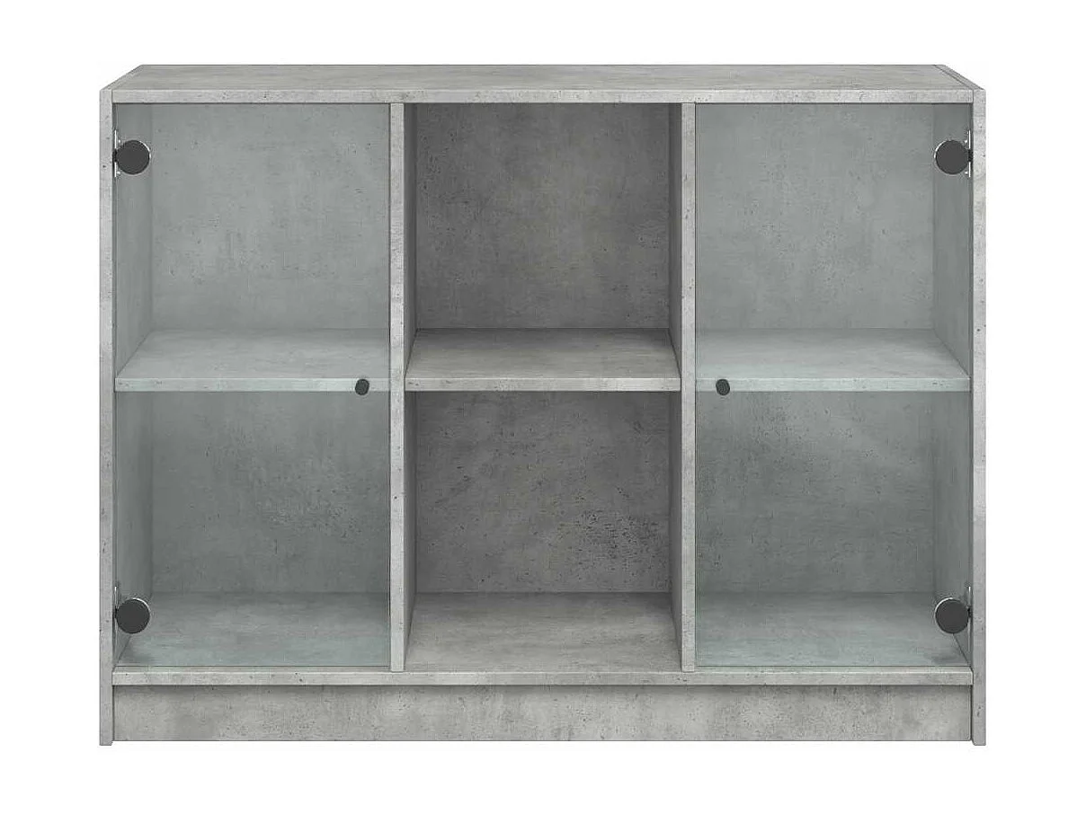 Buffet gris béton 102x37x75,5 cm bois d'ingénierie