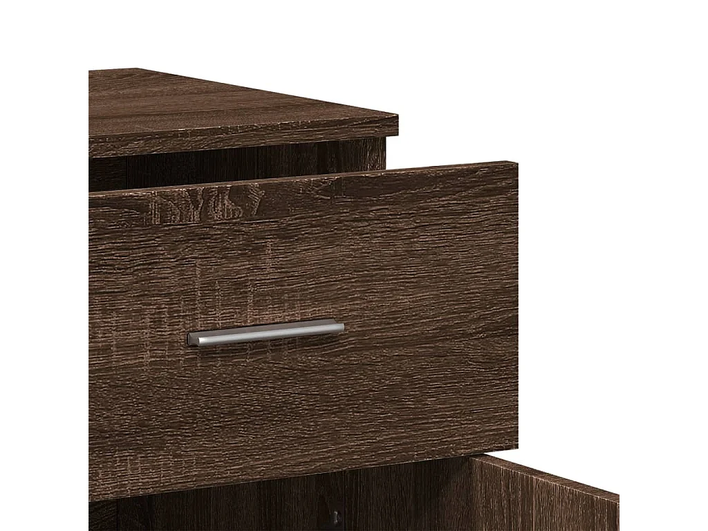 Buffet chêne marron 79x38x80 cm bois d'ingénierie