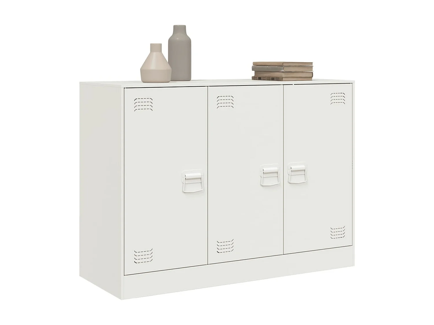 Buffet blanc 99x39x73 cm acier