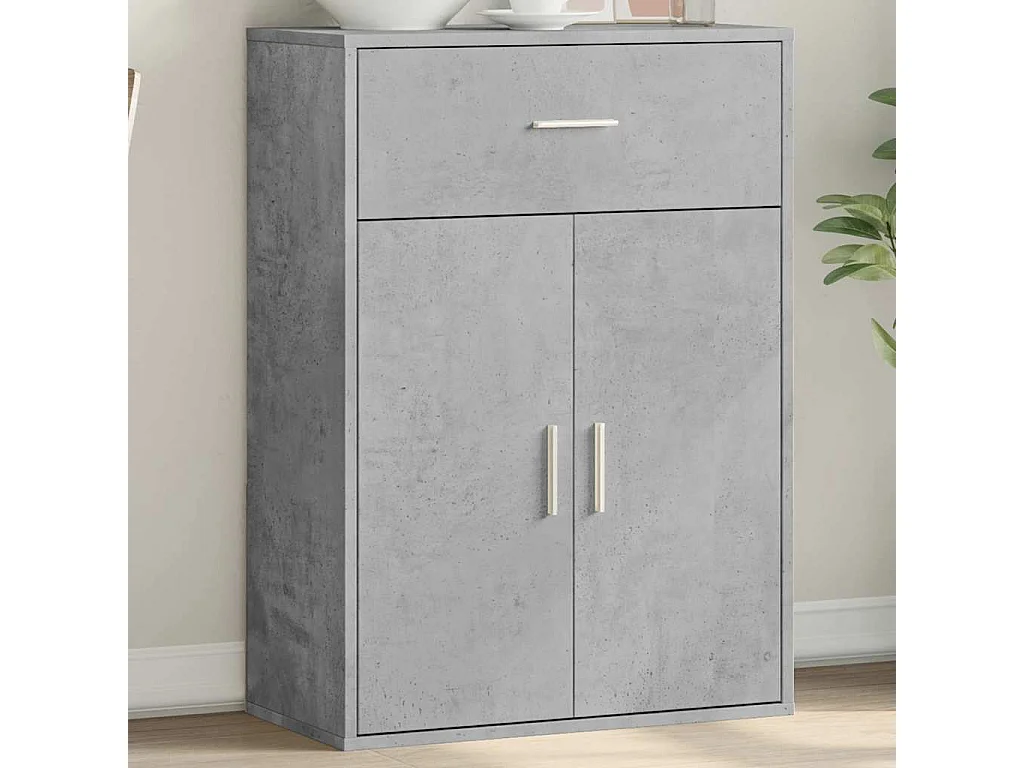 Sideboard Betongrau 60x30x84 cm Holzwerkstoff