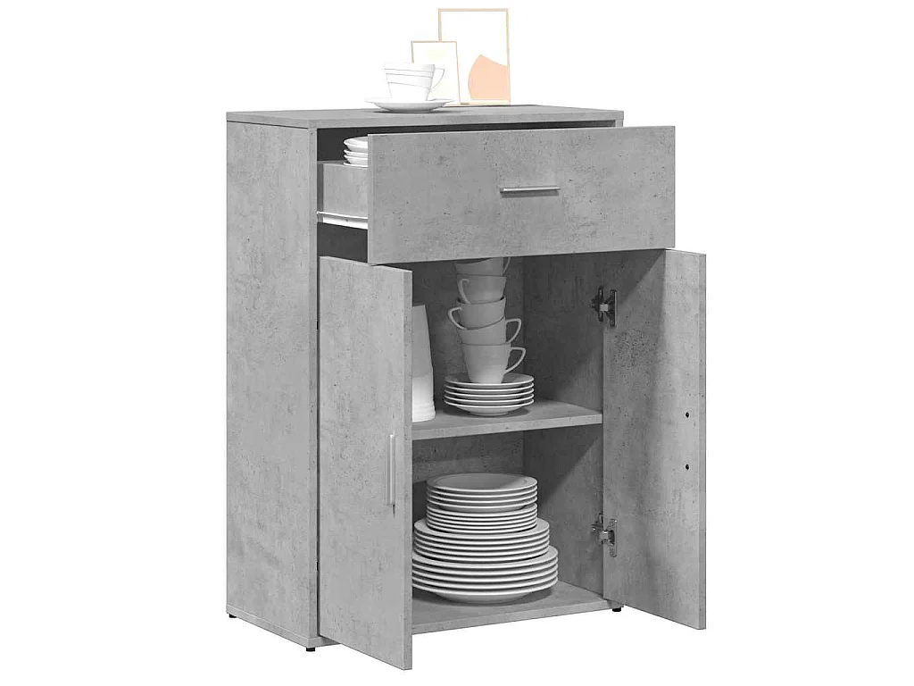 Sideboard Betongrau 60x30x84 cm Holzwerkstoff