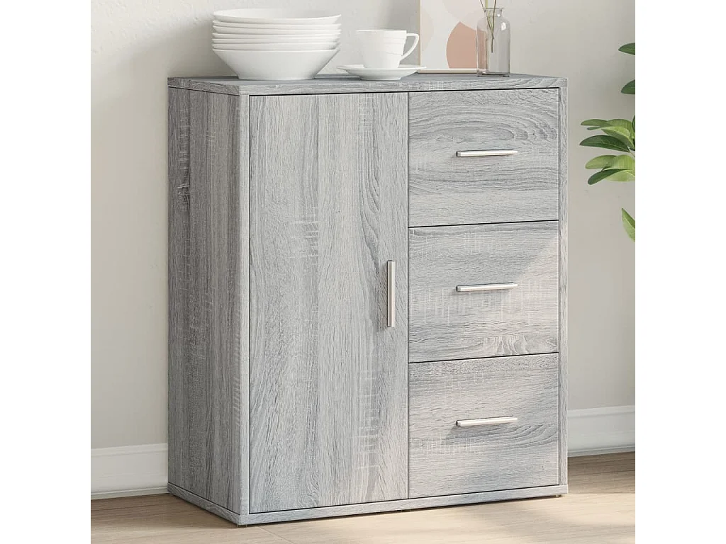 Buffet sonoma gris 60x31x70 cm bois d'ingénierie