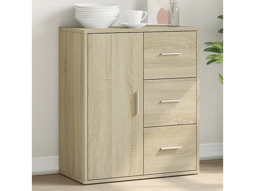 Dressoir 60x31x70 cm bewerkt hout sonoma eikenkleurig