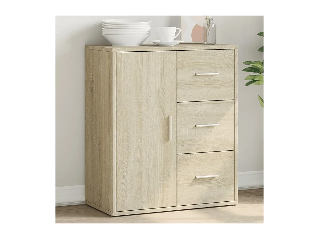 Buffet chêne sonoma 60x31x70 cm bois d'ingénierie