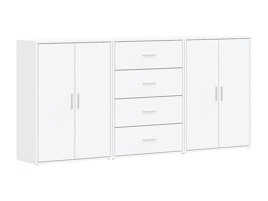 Sideboards 3 Stk. Weiß 60x31x84 cm Holzwerkstoff