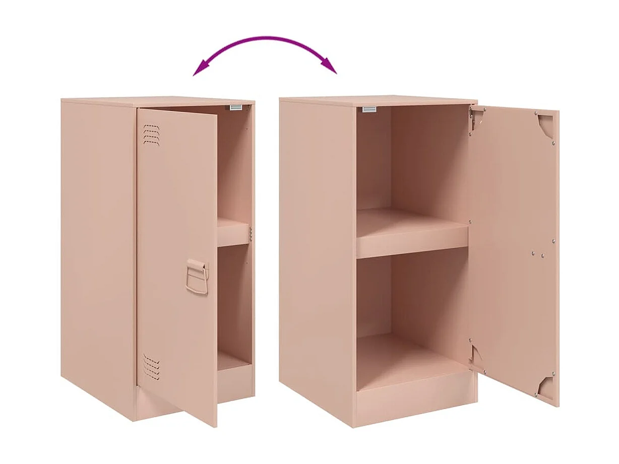 Buffet rose 34,5x39x73 cm acier