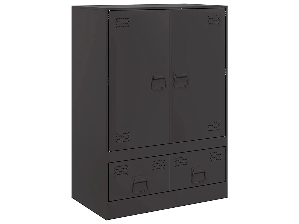 Buffet haut noir 67x39x95 cm acier
