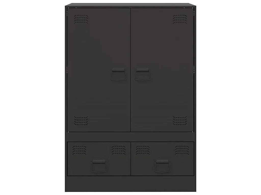Buffet haut noir 67x39x95 cm acier