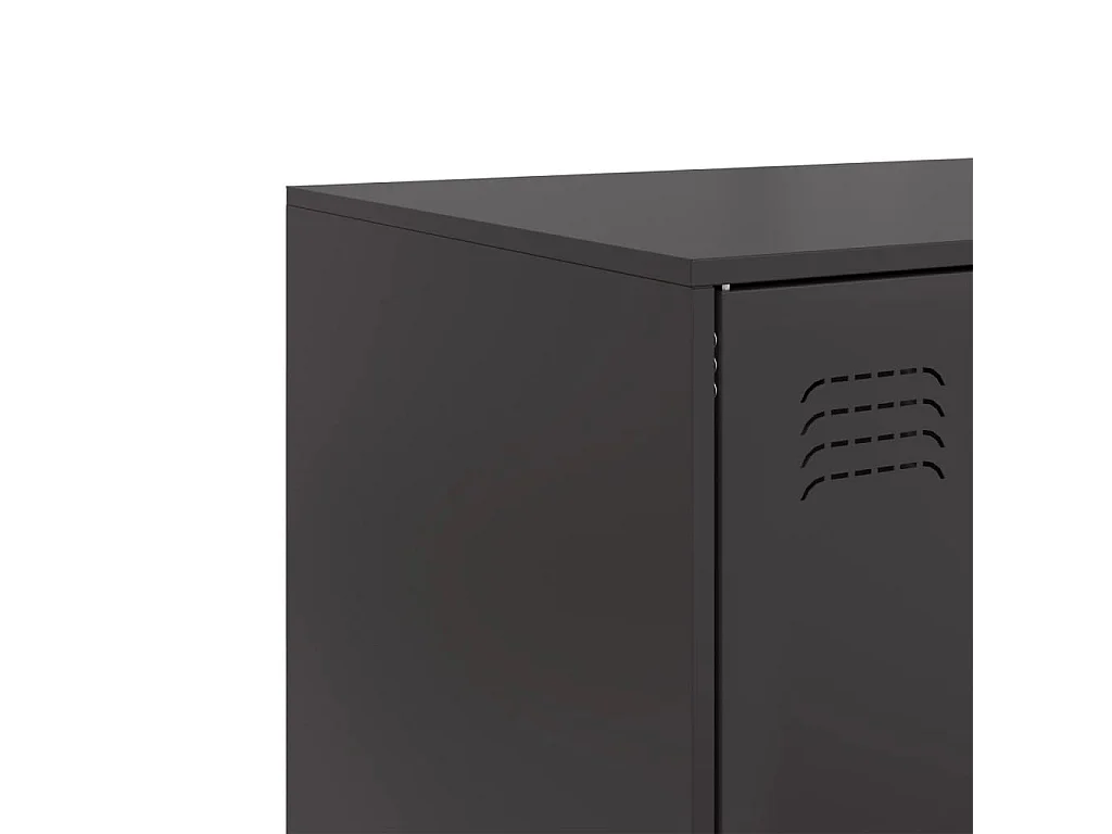 Buffet haut noir 67x39x95 cm acier