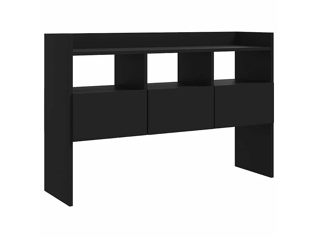 Dressoir 105x30x70 cm bewerkt hout zwart