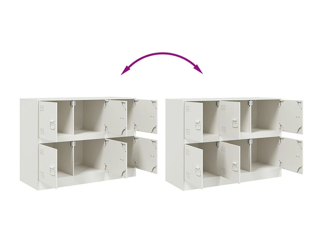 Dressoir 99x39x73 cm staal wit