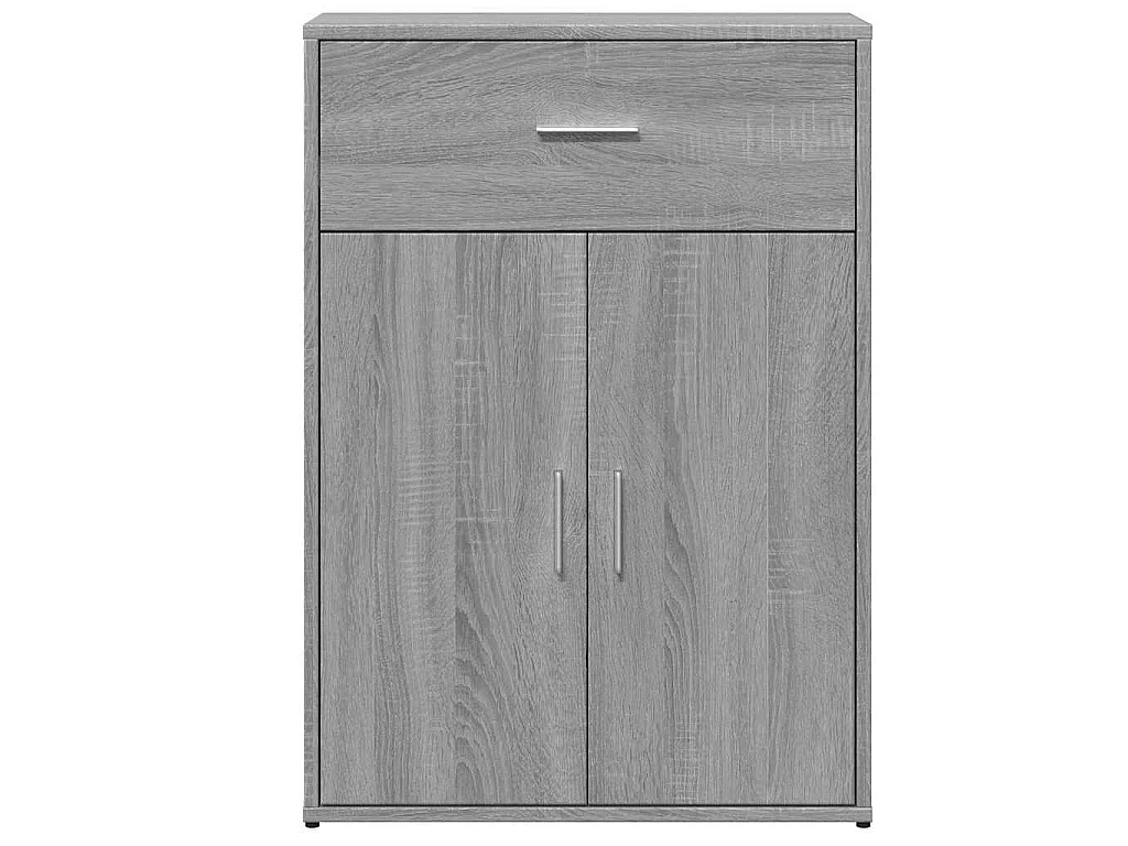 Dressoir 60x30x84 cm bewerkt hout grijs sonoma eikenkleurig