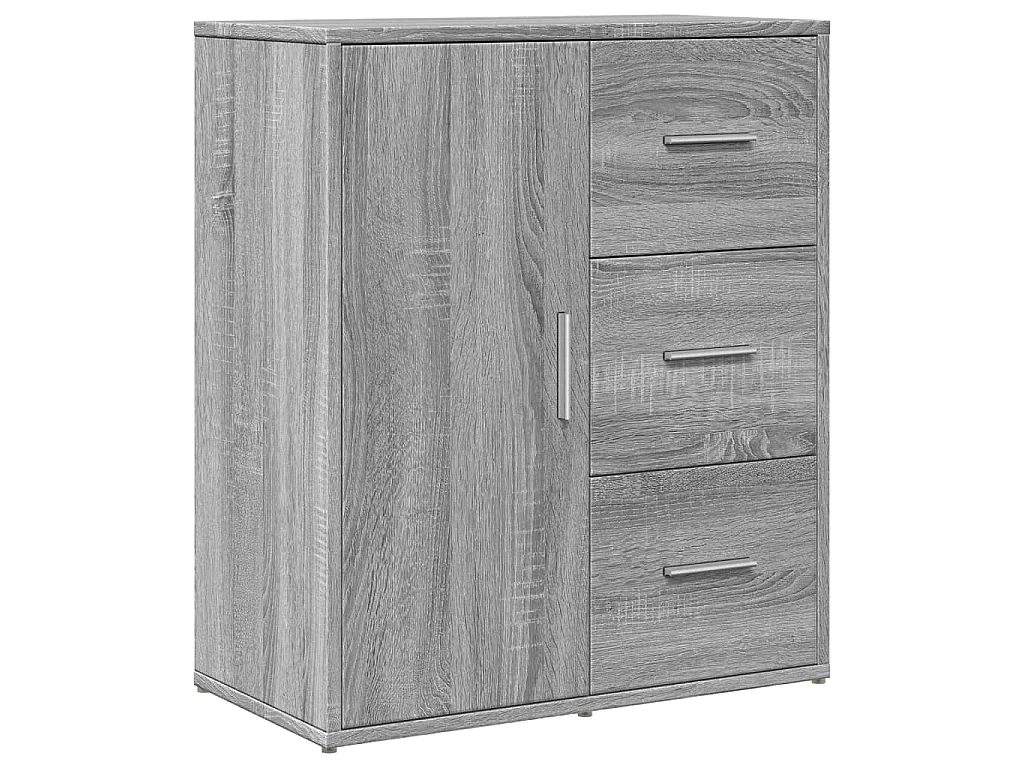 Sideboards 2 Stk. Grau Sonoma-Eiche 60x31x70 cm Holzwerkstoff
