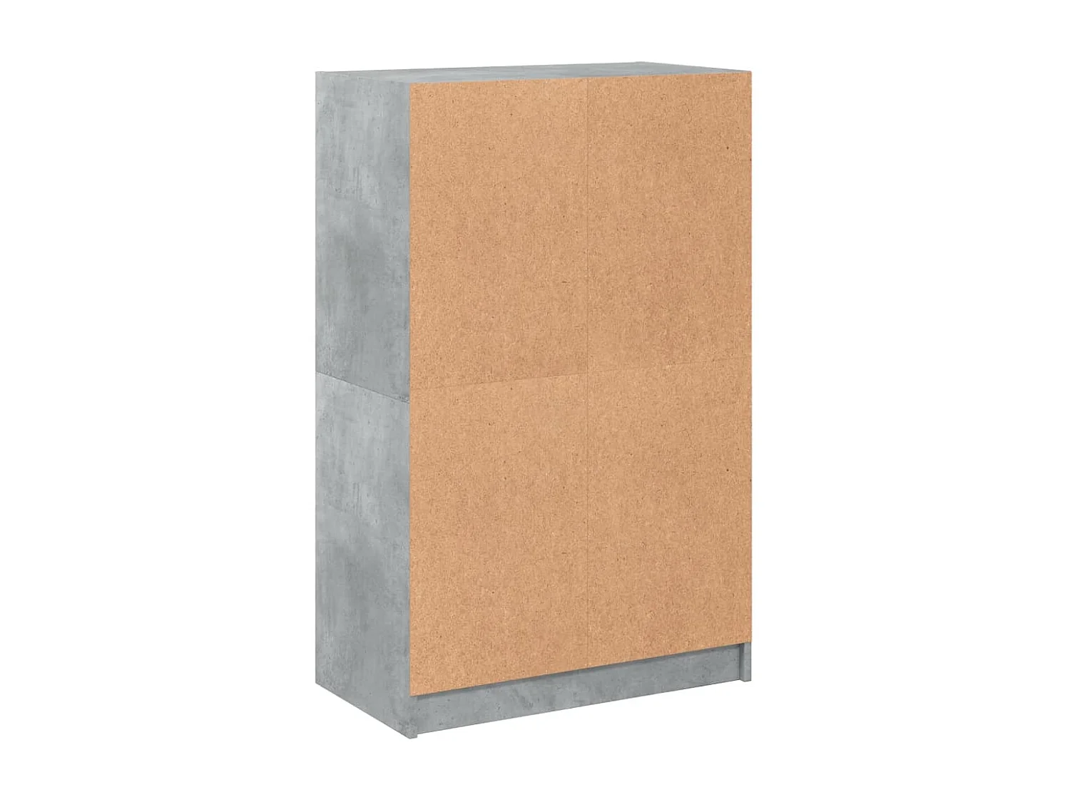 Credenza con Ante Grigio Cemento 68x37x109 cm Legno Multistrato