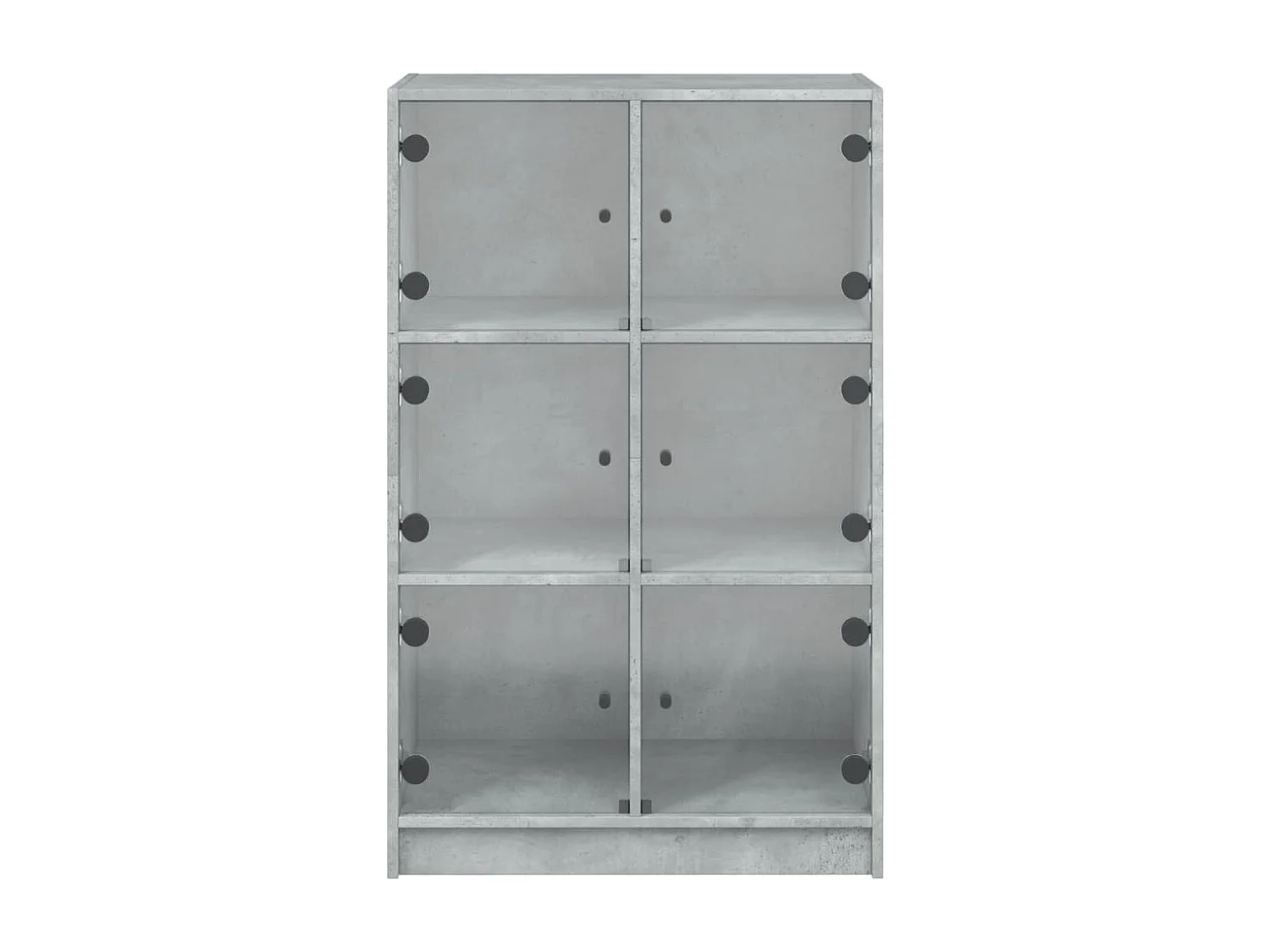 Highboard mit Türen Betongrau 68x37x109 cm Holzwerkstoff