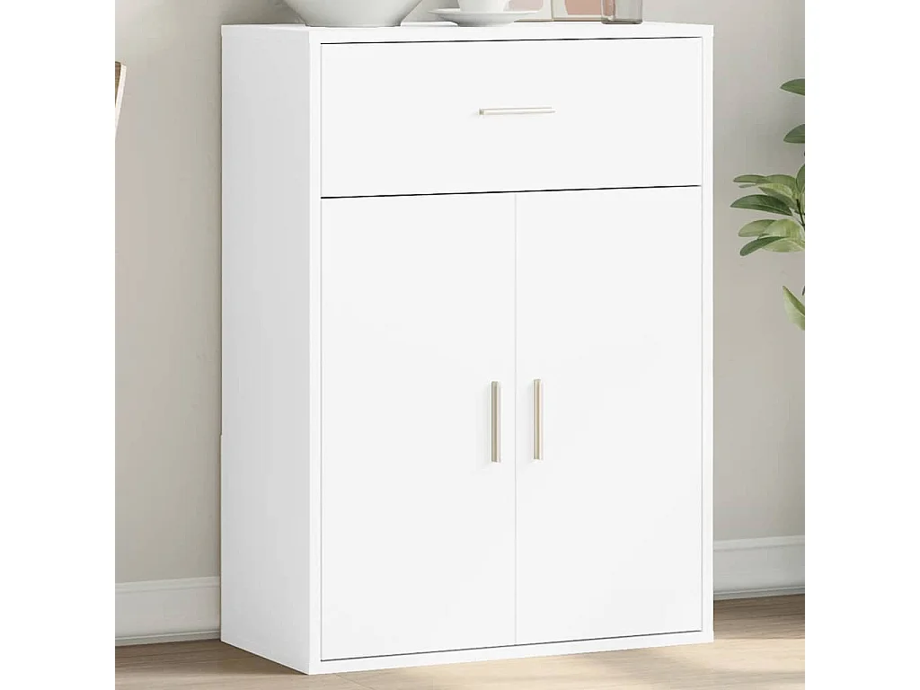 Dressoir 60x30x84 cm bewerkt hout wit
