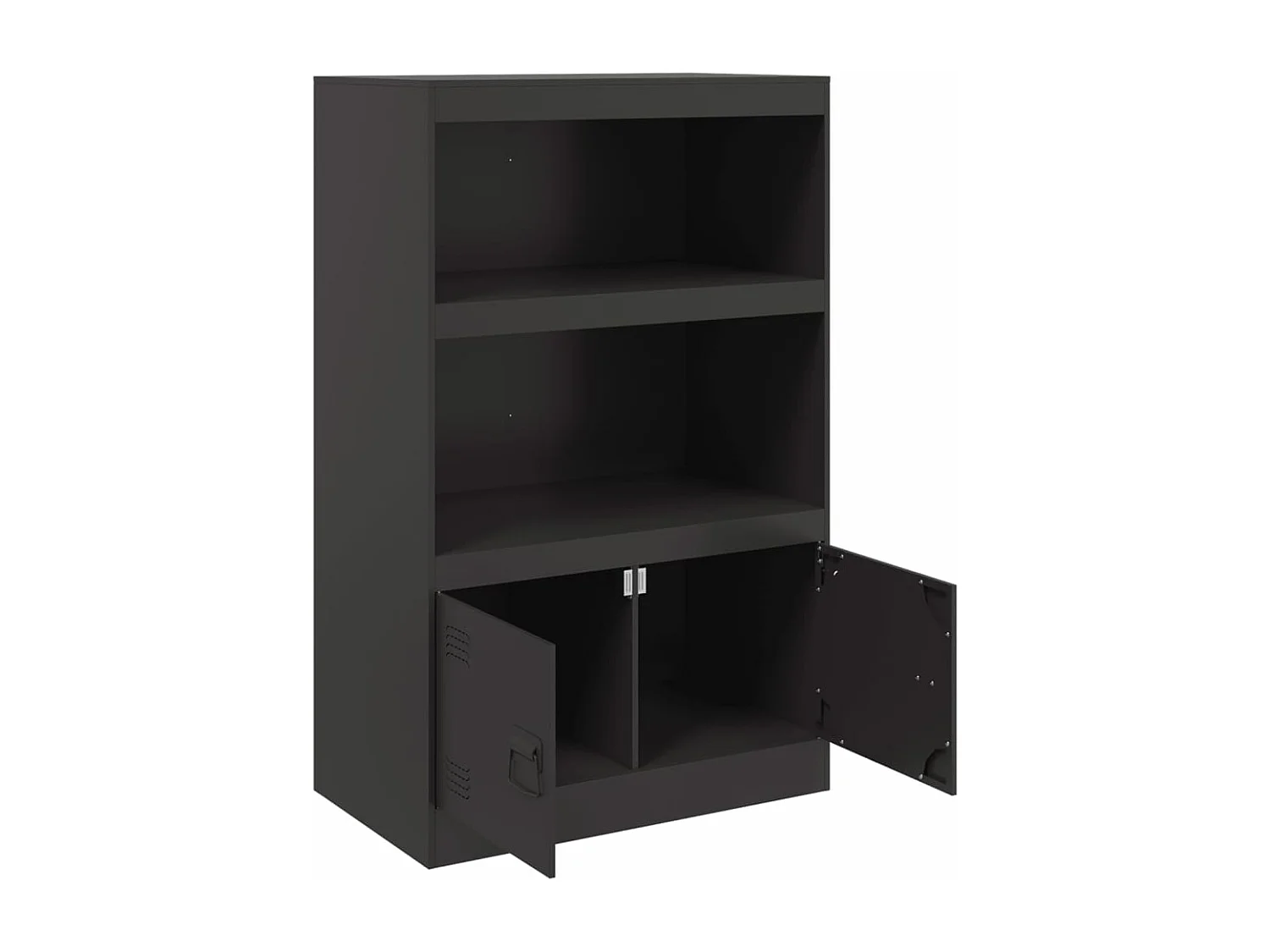 Dressoir 67x39x107 cm staal zwart