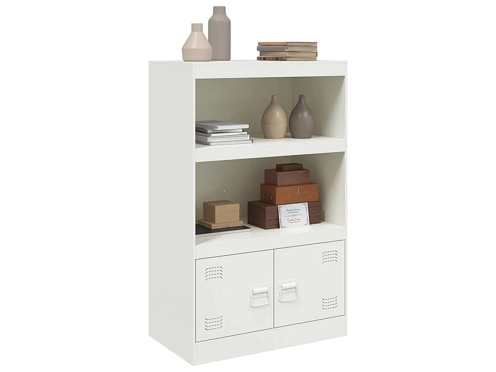 Sideboard Weiß 67x39x107 cm Stahl