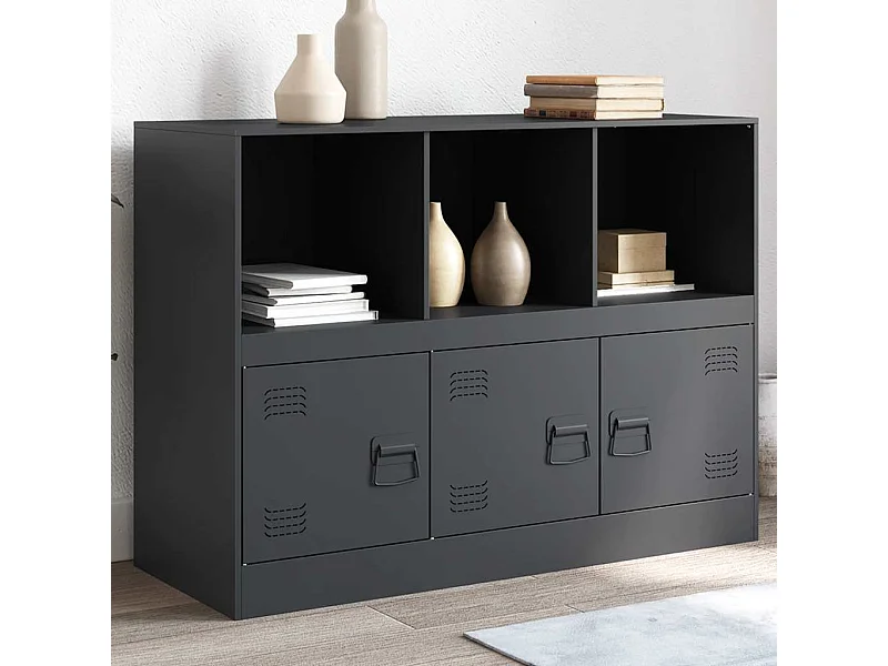 Credenza Antracite 99x39x73 cm in Acciaio