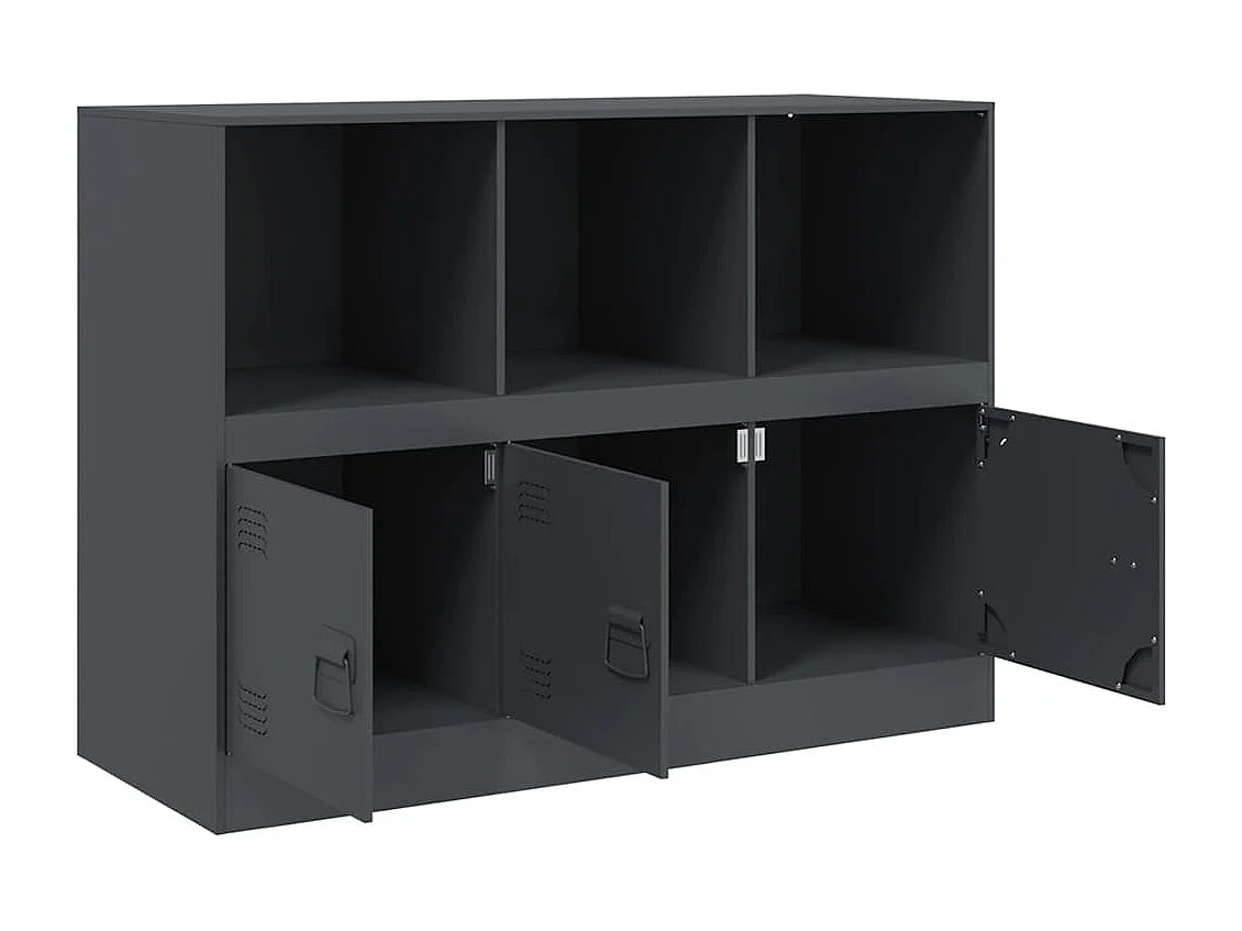 Buffet anthracite 99x39x73 cm acier