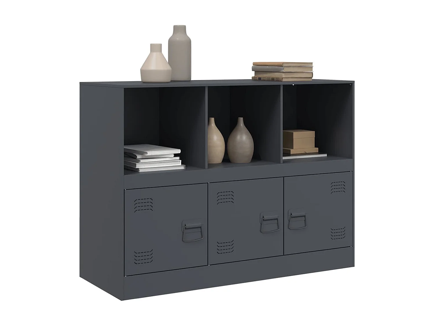 Buffet anthracite 99x39x73 cm acier
