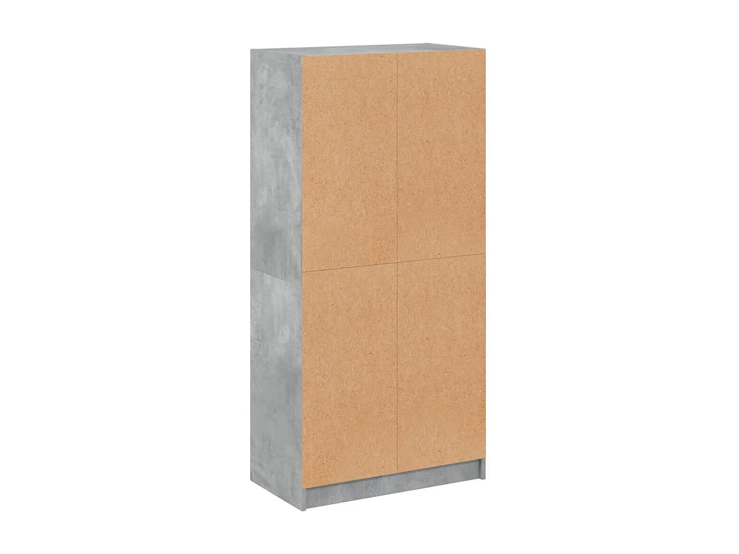 Credenza con Ante Grigio Cemento 68x37x142 cm Legno Multistrato