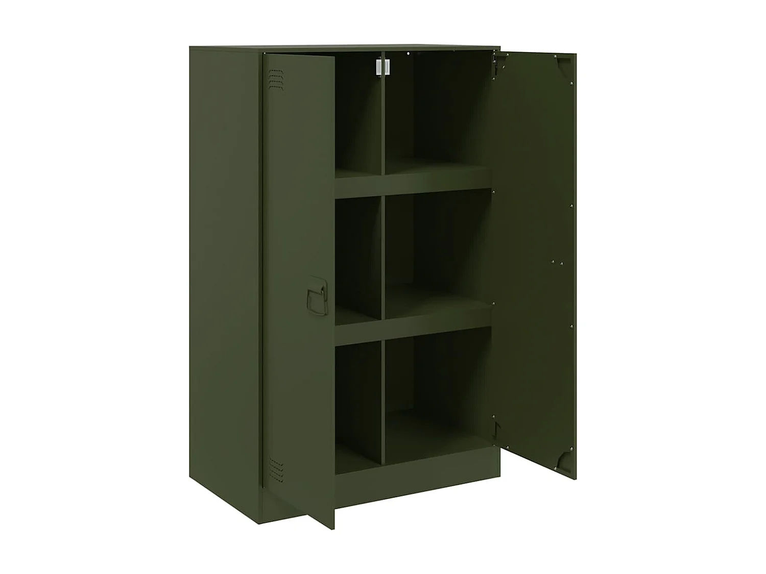 Buffet vert olive 67x39x107 cm acier