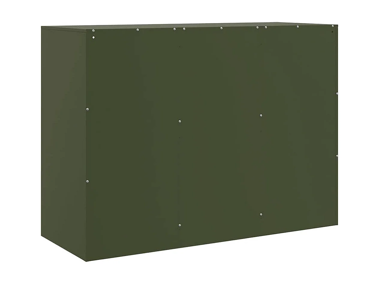 Buffet vert olive 99x39x73 cm acier