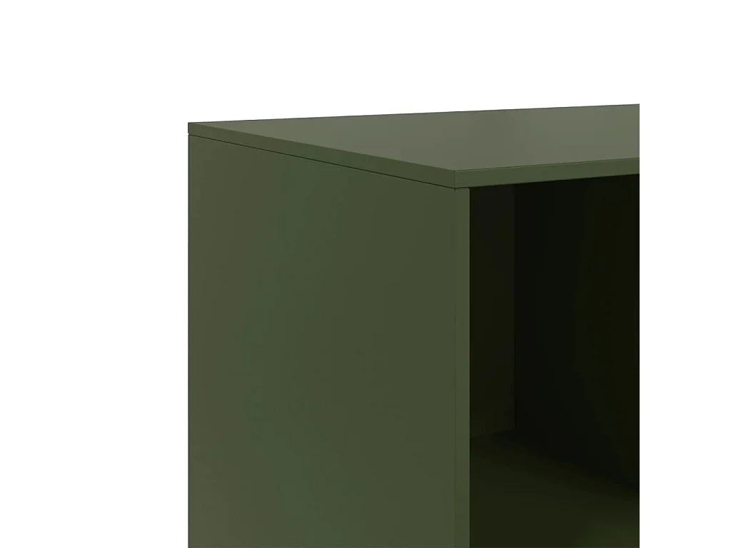 Buffet vert olive 99x39x73 cm acier