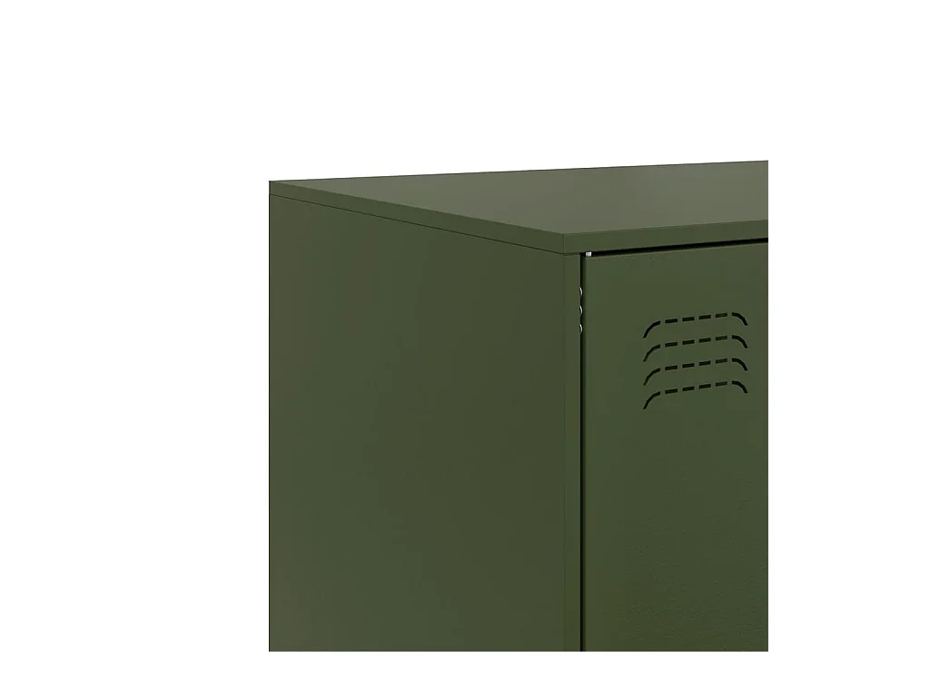 Highboard Olivgrün 67x39x95 cm Stahl