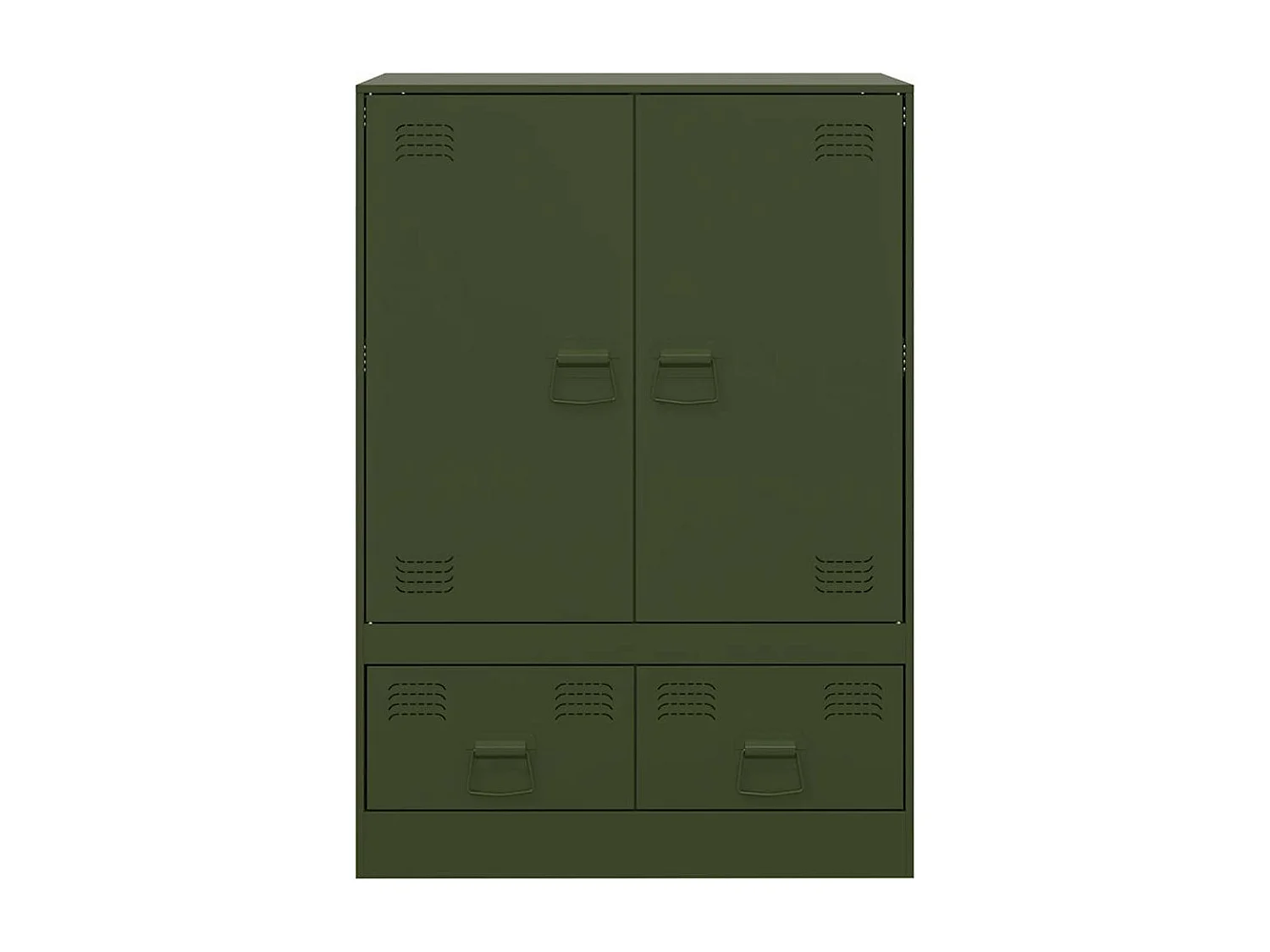 Aparador alto 67x39x95 cm aço verde azeitona