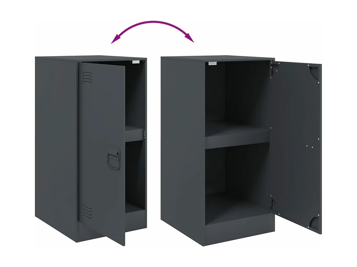 Dressoir 34,5x39x73 cm staal antracietkleurig