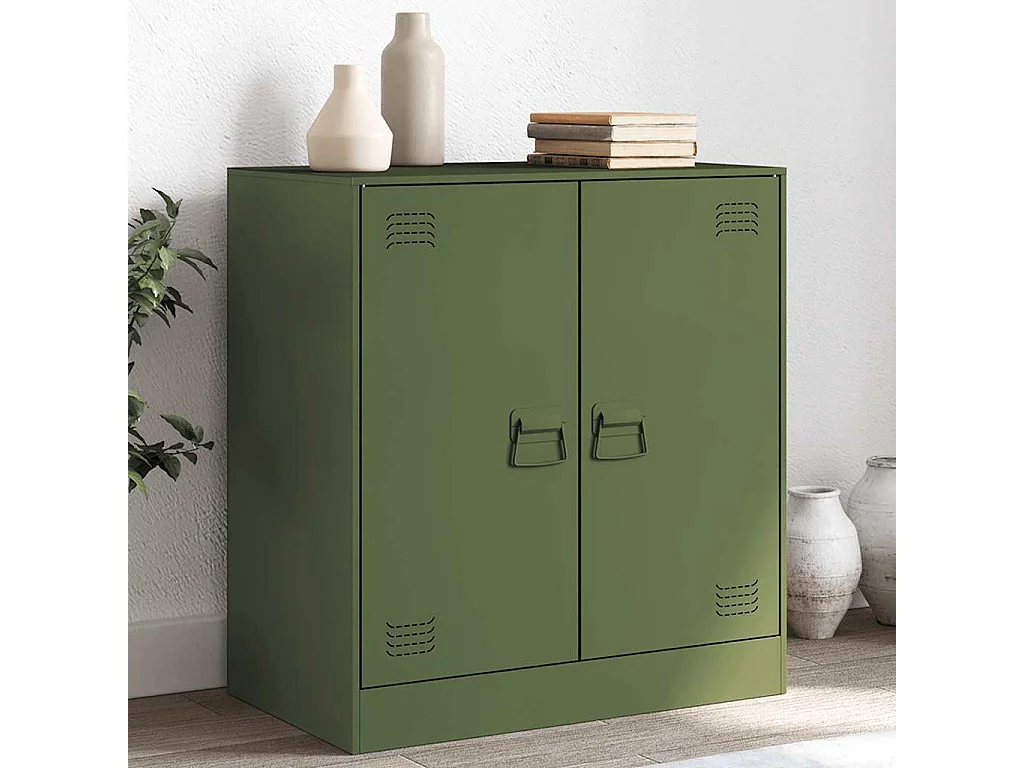 Buffet vert olive 67x39x73 cm acier