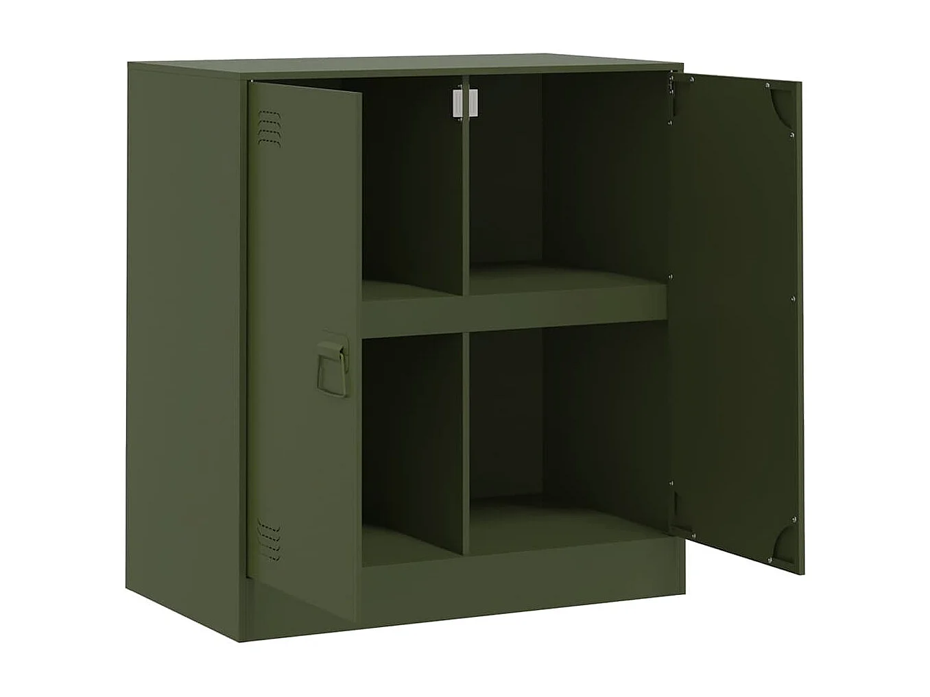 Buffet vert olive 67x39x73 cm acier