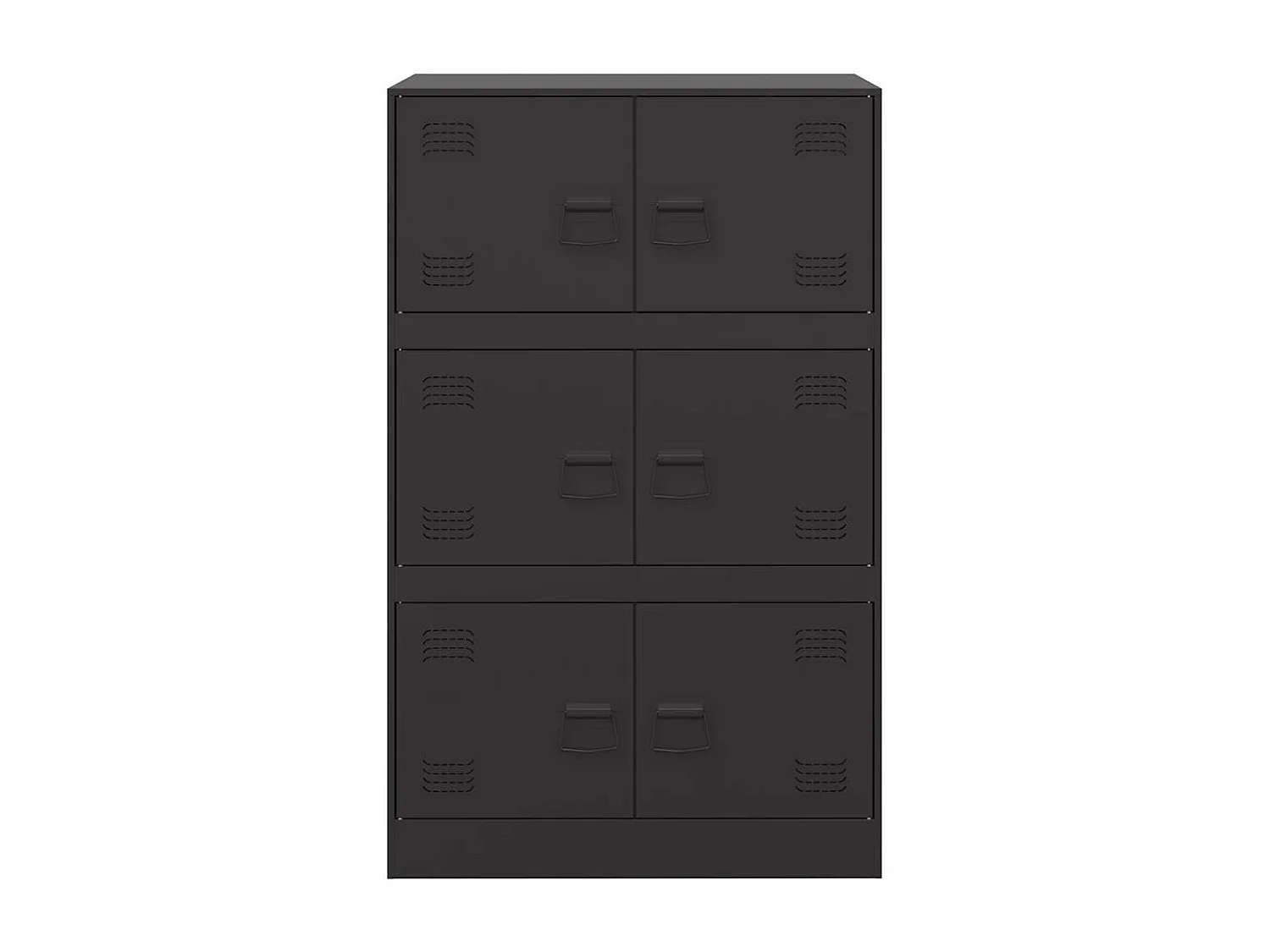 Dressoir 67x39x107 cm staal zwart