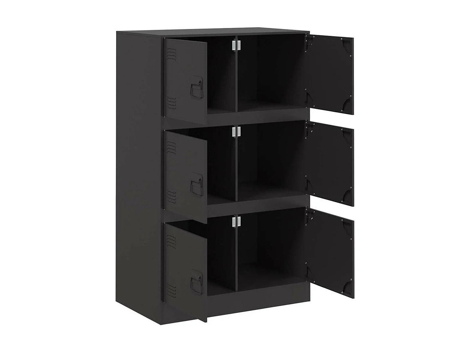 Dressoir 67x39x107 cm staal zwart