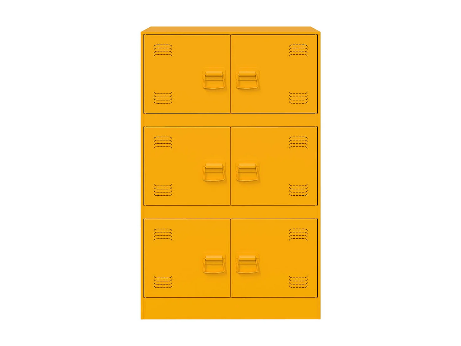 Buffet jaune moutarde 67x39x107 cm acier