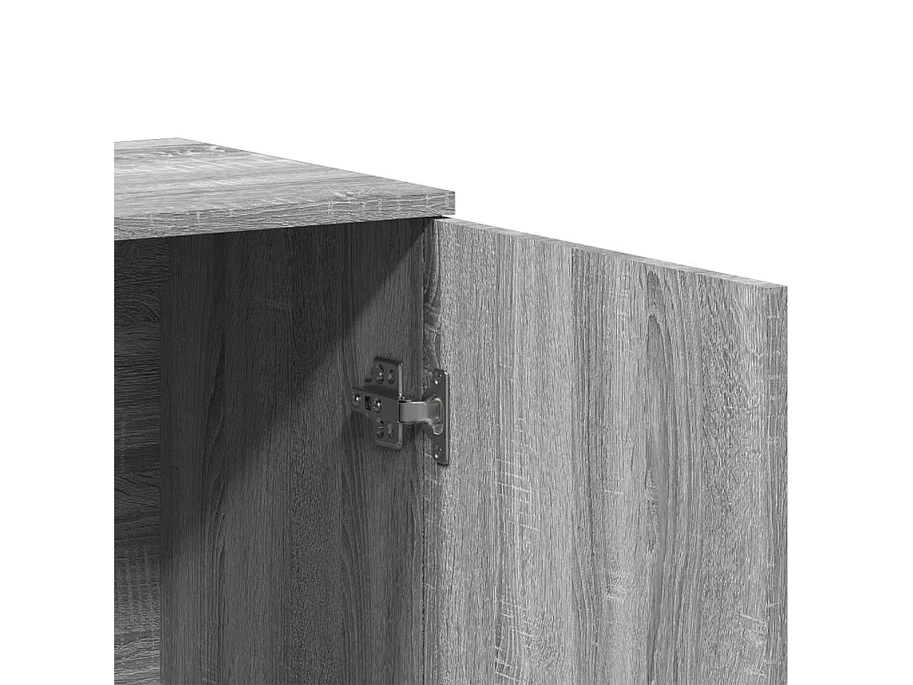 Dressoirs 3 st bewerkt hout grijs sonoma eikenkleurig