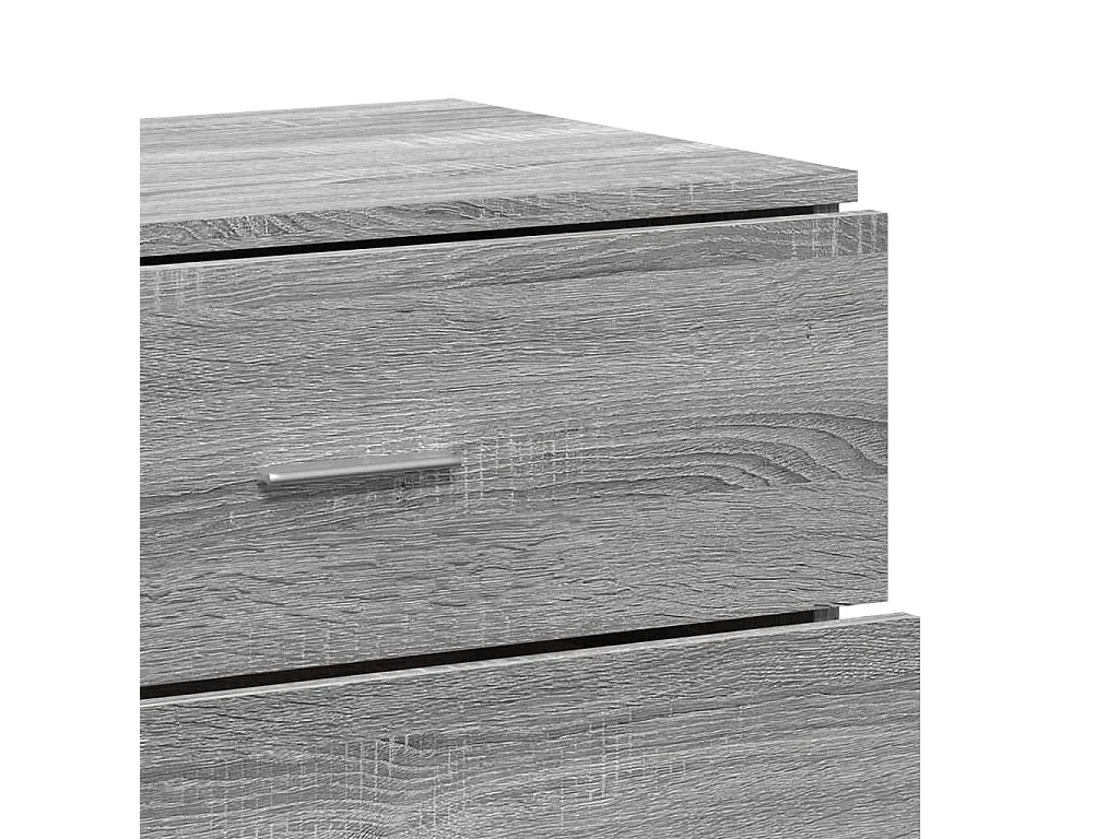 Dressoirs 3 st bewerkt hout grijs sonoma eikenkleurig
