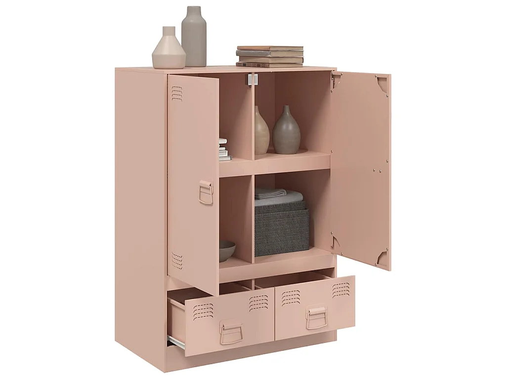 Credenza Rosa 67x39x95 cm in Acciaio