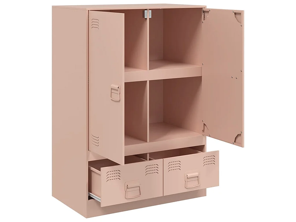 Credenza Rosa 67x39x95 cm in Acciaio