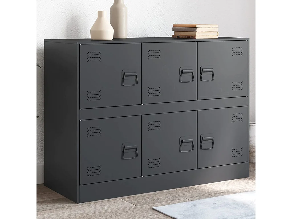 Buffet anthracite 99x39x73 cm acier