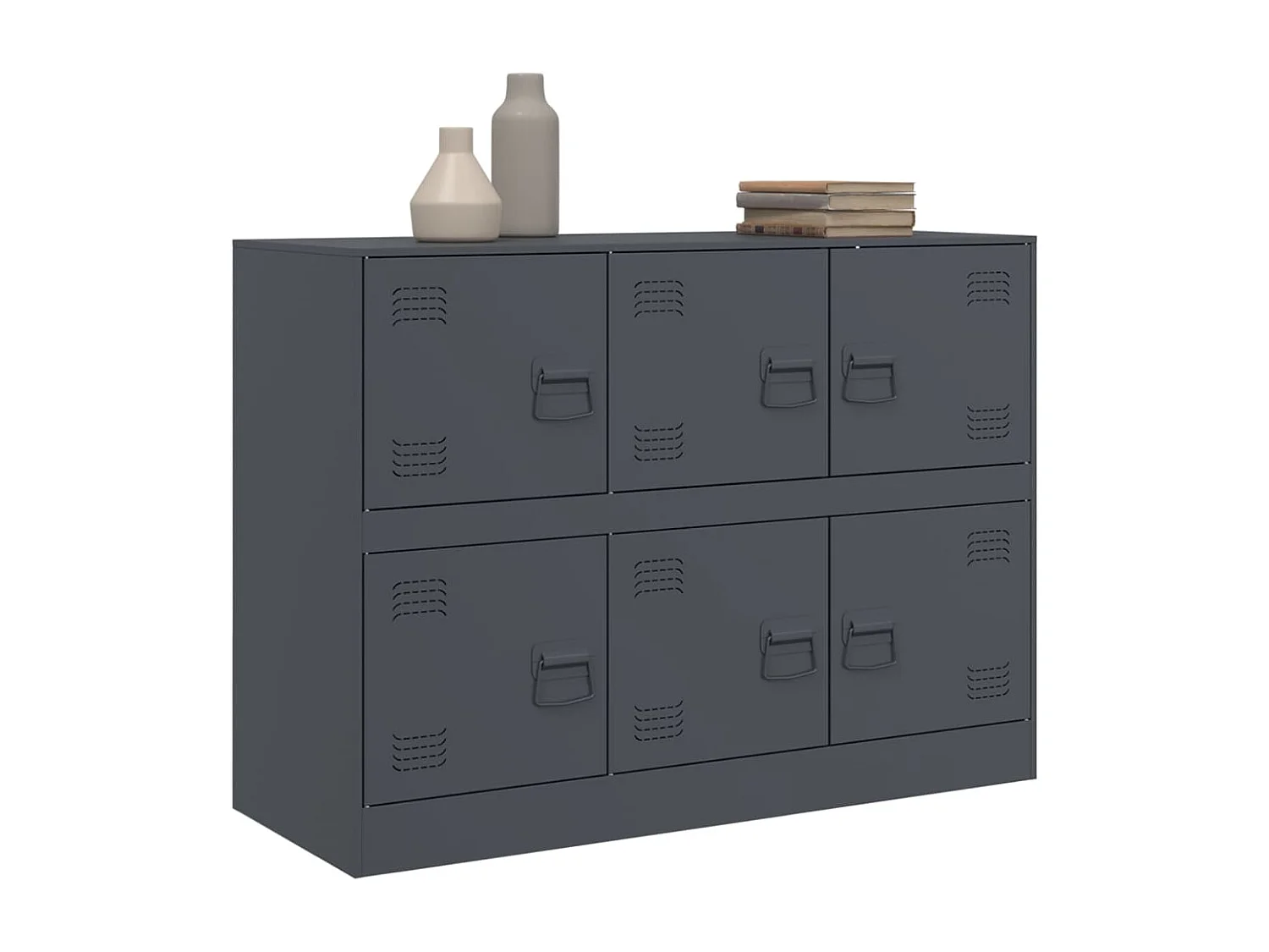 Buffet anthracite 99x39x73 cm acier