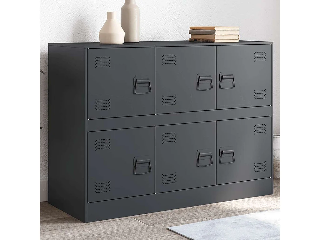 Buffet anthracite 99x39x73 cm acier