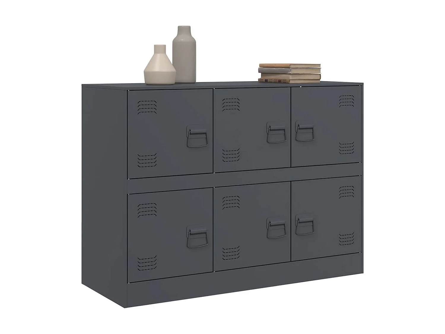 Buffet anthracite 99x39x73 cm acier