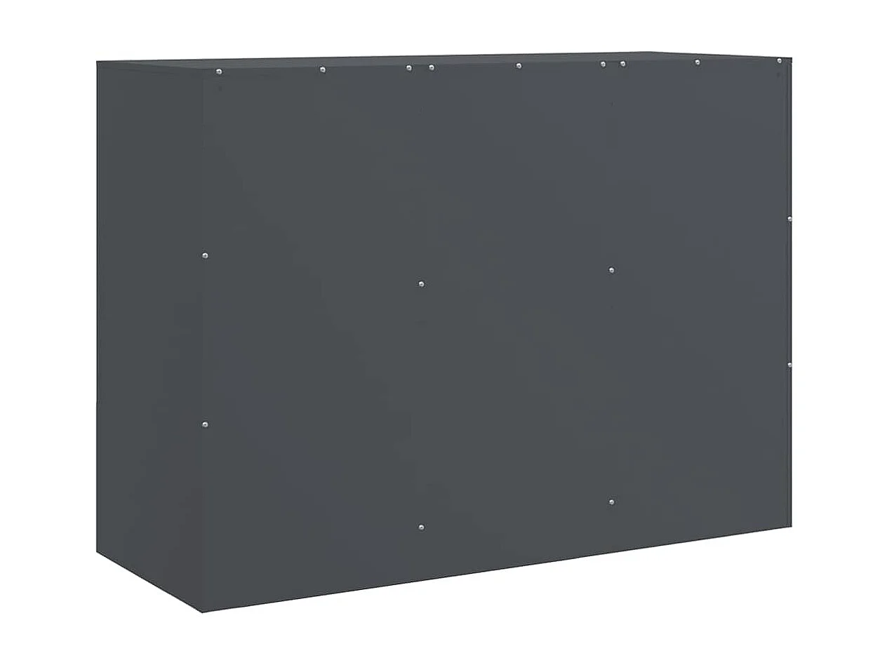 Buffet anthracite 99x39x73 cm acier