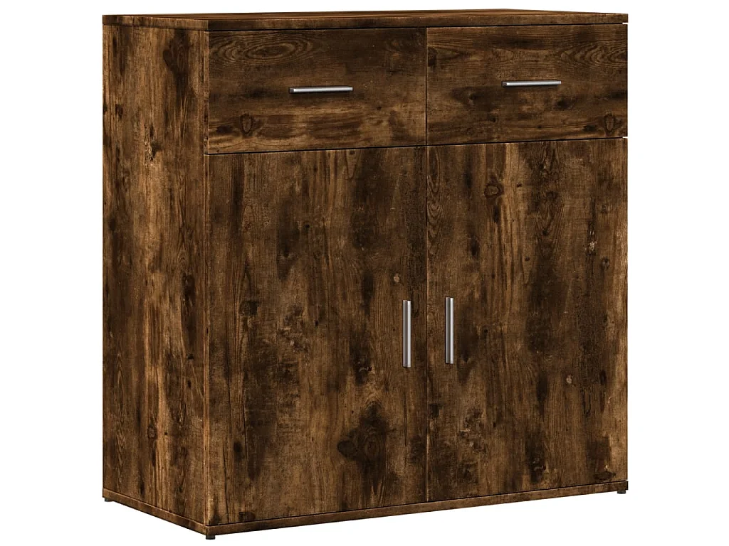 Buffet chêne fumé 79x38x80 cm bois d'ingénierie