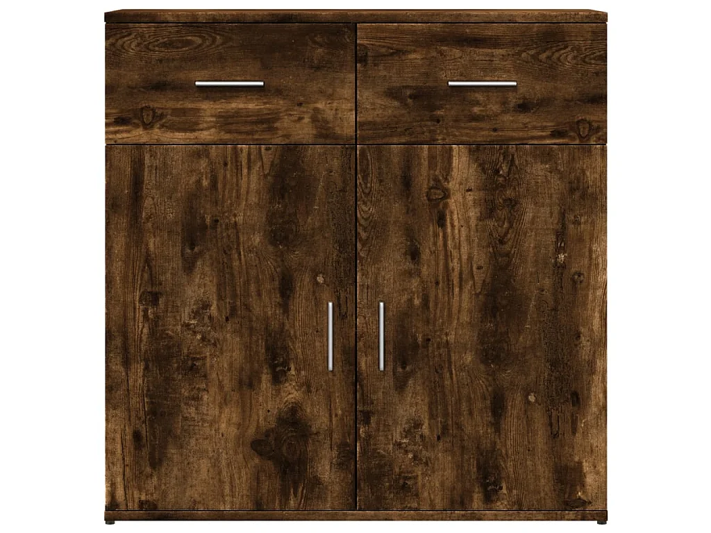 Buffet chêne fumé 79x38x80 cm bois d'ingénierie