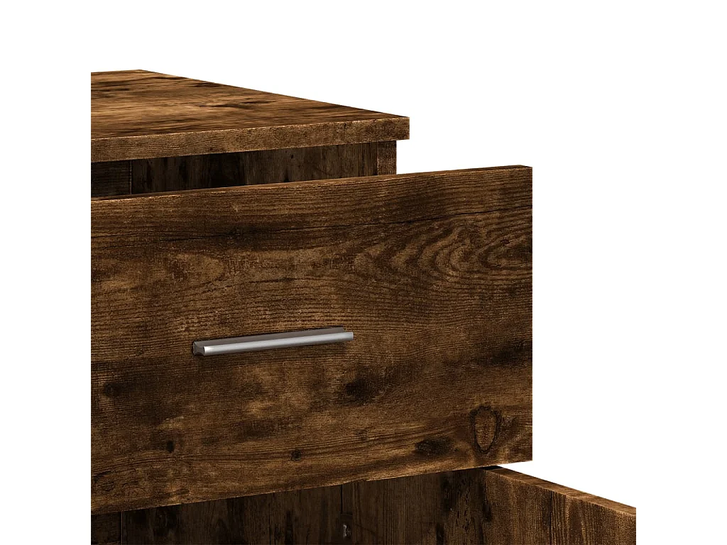 Buffet chêne fumé 79x38x80 cm bois d'ingénierie