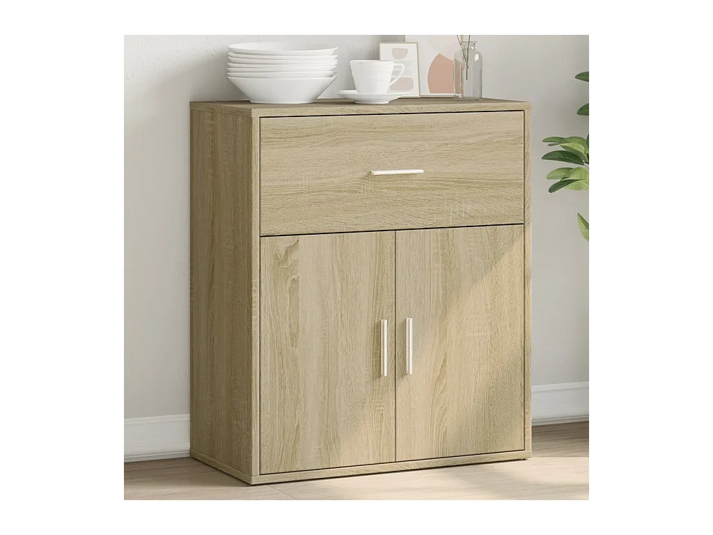 Dressoir 60x31x70 cm bewerkt hout sonoma eikenkleurig
